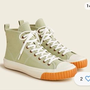 J. Crew High Top Women's Cotton Canvas Sneakers